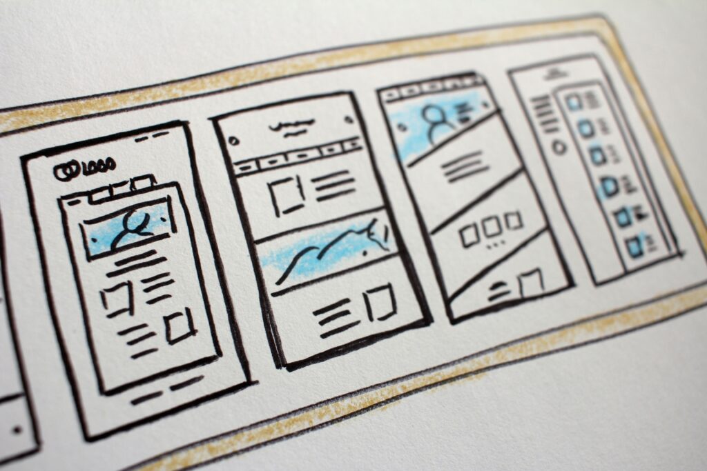 Website erstellen im Designprozess
