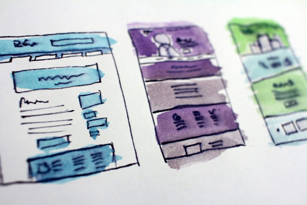 Strukturzeichnung für das Website neu erstellen oder Website redesign